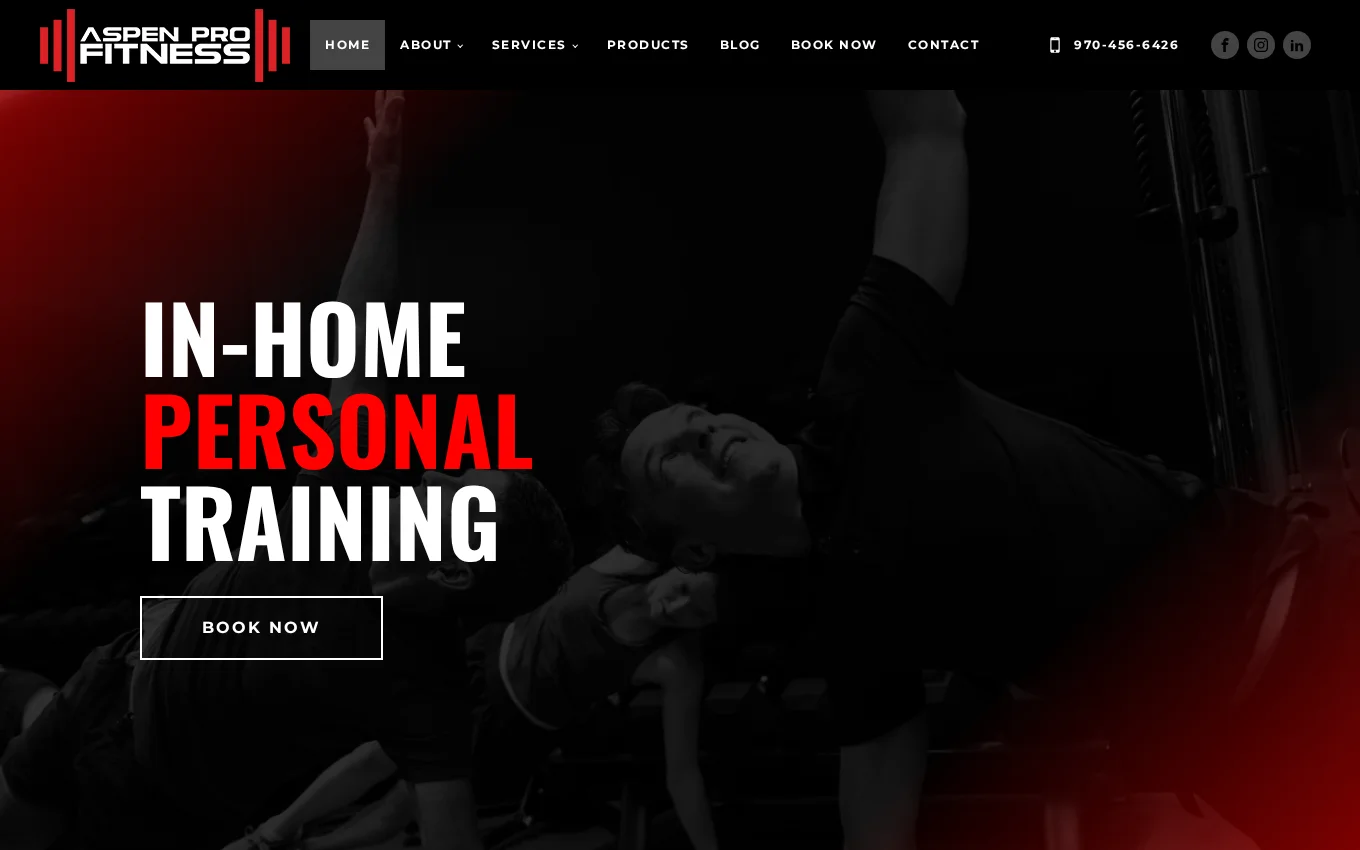 Aspen Pro Fitness website by Wandzilak Web Design