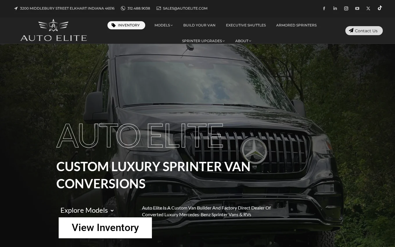 Auto Elite website by Wandzilak Web Design