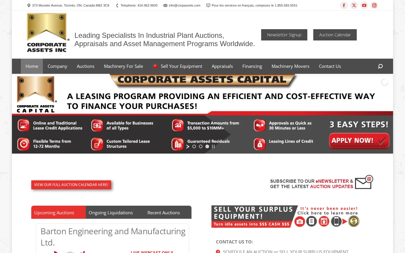 Corporate Assets Inc. website by Wandzilak Web Design