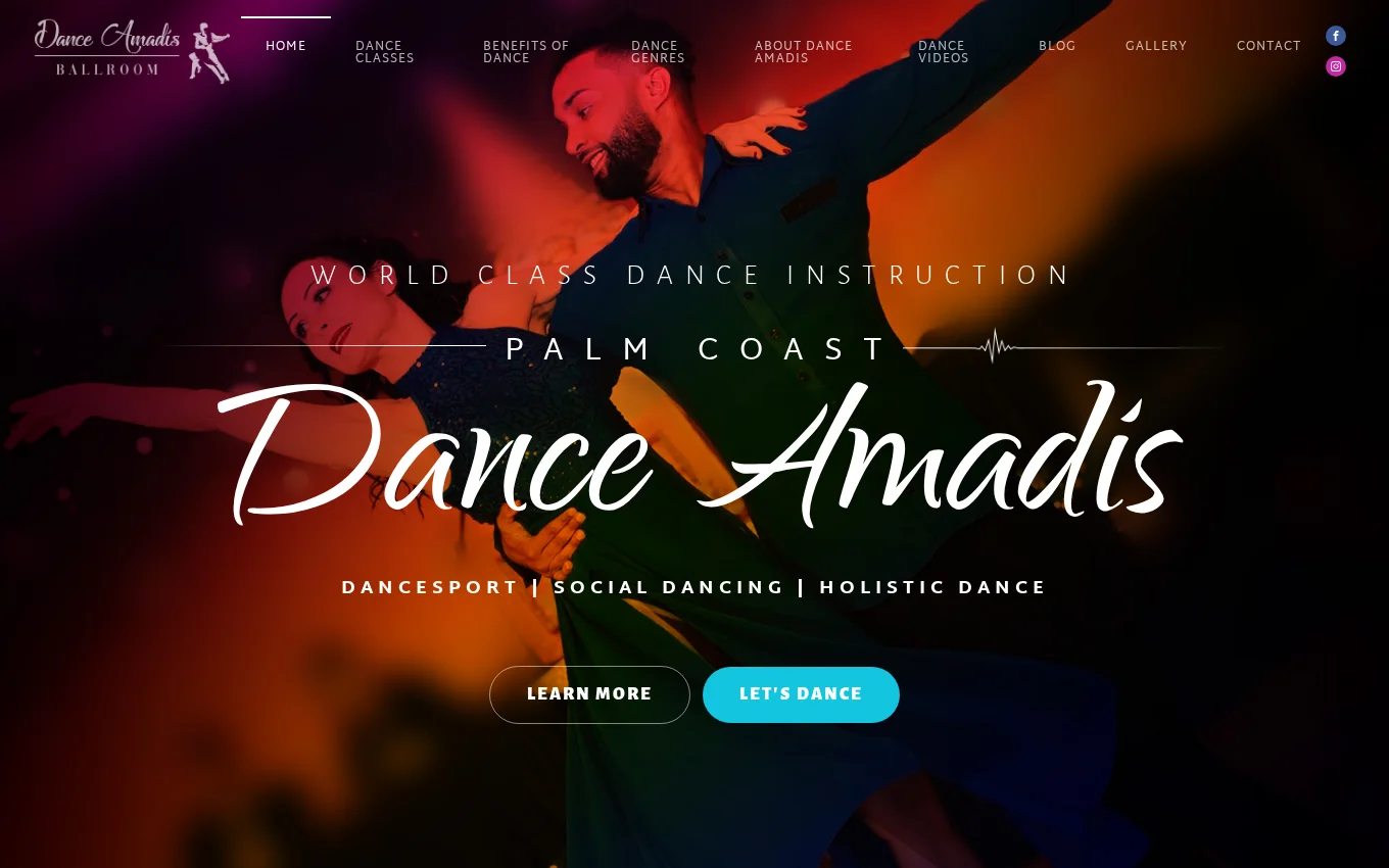 Dance Amadis website by Wandzilak Web Design