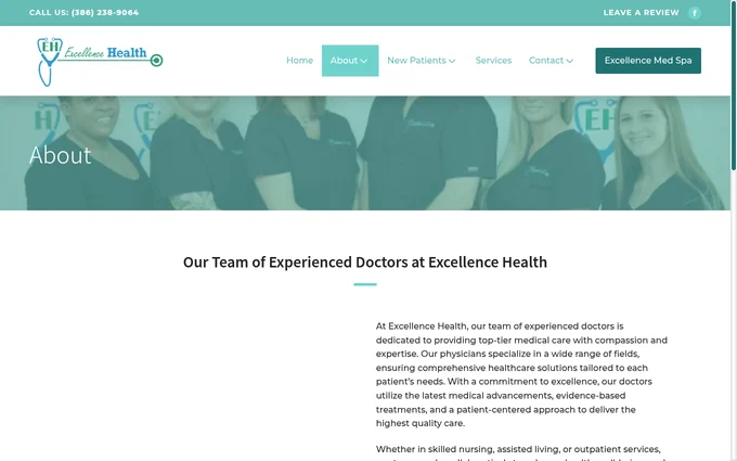 Excellence Health detail view
