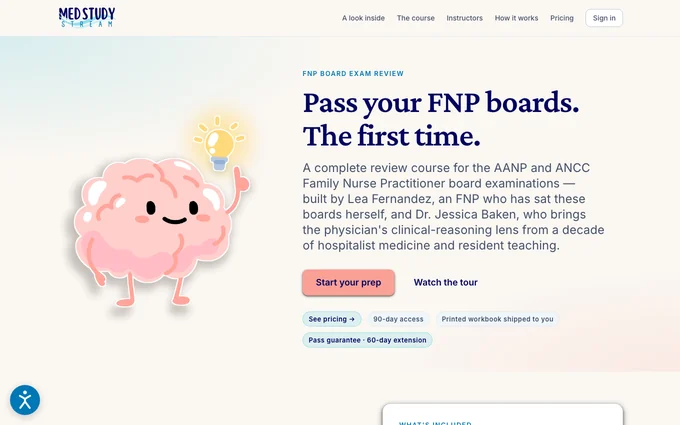 MedStudyStream website, built by Wandzilak Web Design