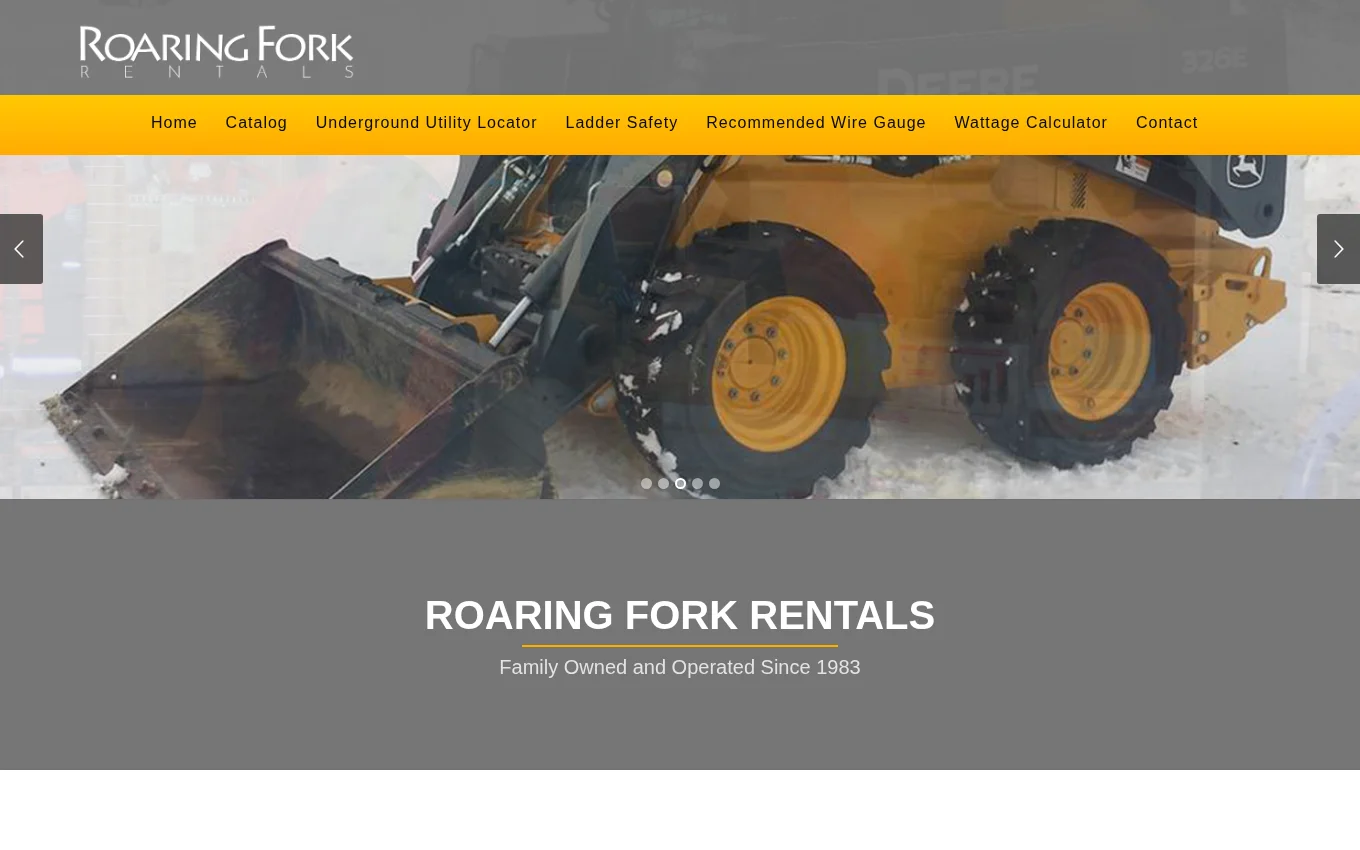 Roaring Fork Rentals website by Wandzilak Web Design
