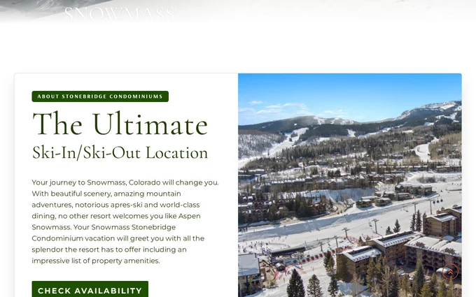 Stonebridge Snowmass detail view