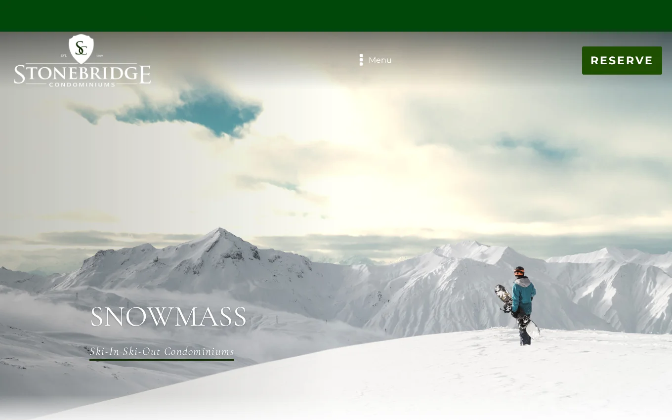Stonebridge Snowmass website by Wandzilak Web Design