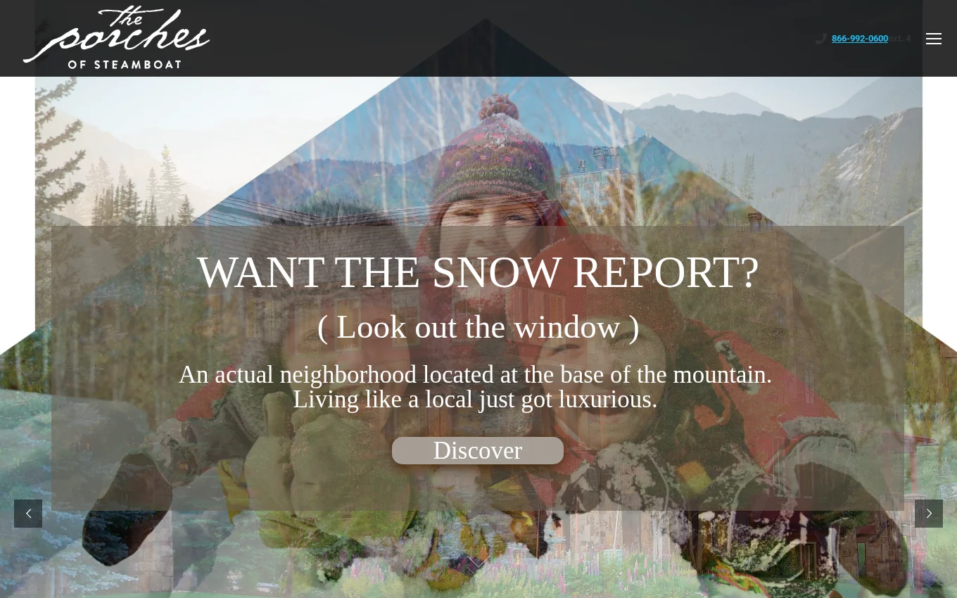 The Porches website by Wandzilak Web Design