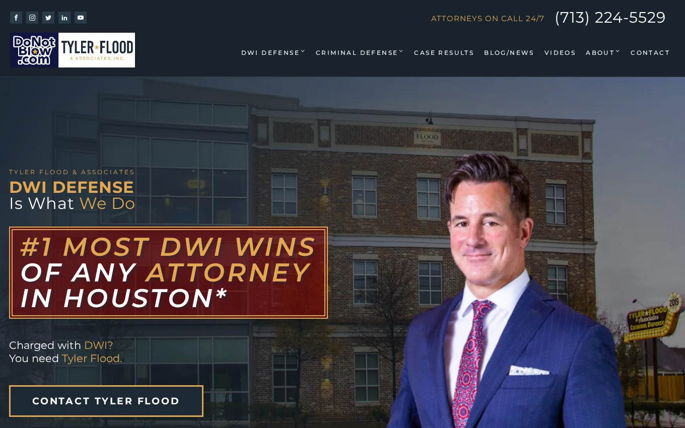 Tyler Flood & Associates website by Wandzilak Web Design